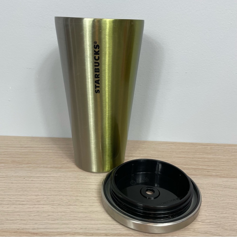Starbucks Green and Silver Stainless Steel Tumbler